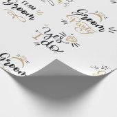 Papier Cadeau papier d'emballage cadeau or & noir (Coin)