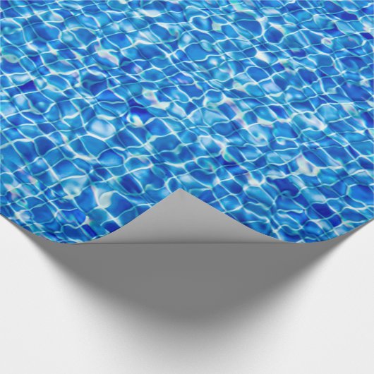 Papier Cadeau Papier d'emballage carrelé bleu-foncé de l'eau (Coin)