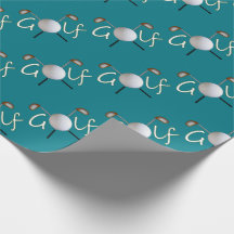 Papier d'emballage carrelé de golf