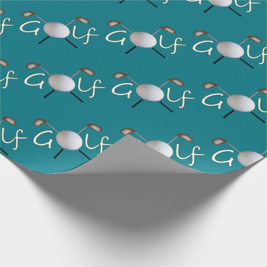 Papier Cadeau Papier d'emballage carrelé de golf (Coin)