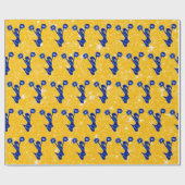 Papier Cadeau Papier d'emballage Cheerleading de bleu et de (Plat)