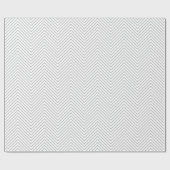 Papier Cadeau Papier d'emballage Chevron Line - Gris sur blanc | (Plat)