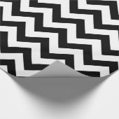 Papier Cadeau Papier d'emballage Chevron motif noir blanc (Coin)