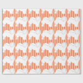 Papier Cadeau Papier d'emballage Chow-Chow blanc silhouette oran (Plat)