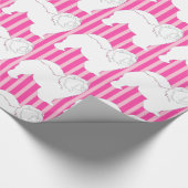 Papier Cadeau Papier d'emballage Chow-Chow silhouette blanche (Coin)