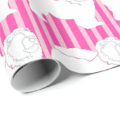 Papier Cadeau Papier d'emballage Chow-Chow silhouette blanche (Coin rond)