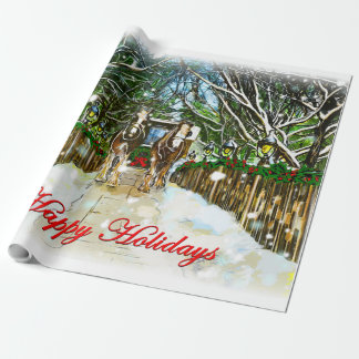 Papier Cadeau Papier d'emballage Clydesdale Holiday