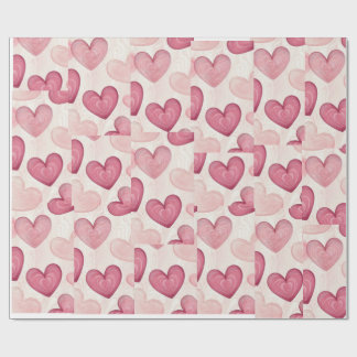 Papier Cadeau "Papier d'emballage Cœur romantique