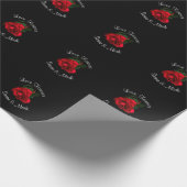 Papier Cadeau Papier d'emballage, collection de rose rouge (Coin)