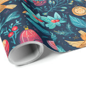 Papier Cadeau Papier d'emballage coloré festif (Coin rond)