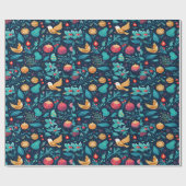 Papier Cadeau Papier d'emballage coloré festif (Plat)