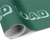 Papier Cadeau Papier d'emballage coloré par vert (Coin rond)