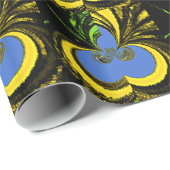 Papier Cadeau Papier d'emballage cool or personnalisé Design ble (Coin rond)