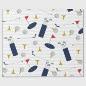 Papier Cadeau Papier d'emballage Cute Golf (Plat)