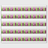 Papier Cadeau Papier d'emballage d'amateurs de vin (Plat)