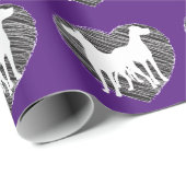 Papier Cadeau Papier d'emballage d'amis de great dane (Coin rond)