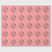 Papier Cadeau Papier d'emballage d'anniversaire corail rose pers (Plat)