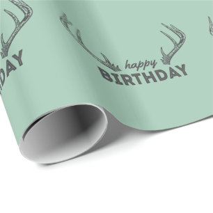 Papier Cadeau Papier d'emballage d'anniversaire de chasse pour