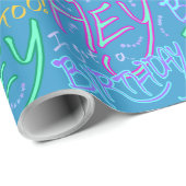 Papier Cadeau Papier d'emballage d'anniversaire inoublié (Coin rond)