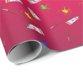 Papier Cadeau Papier d'emballage d'approvisionnements d'art (Coin rond)