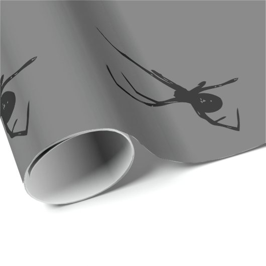 Papier Cadeau papier d'emballage d'araignée sombre (Coin rond)