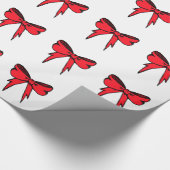 Papier Cadeau Papier d'emballage d'arc rouge de ruban (Coin)