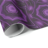 Papier Cadeau papier d'emballage d'art Abstrait violet noir (Coin rond)