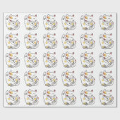 Papier Cadeau Papier d'emballage d'art chanceux japonais mignon (Plat)