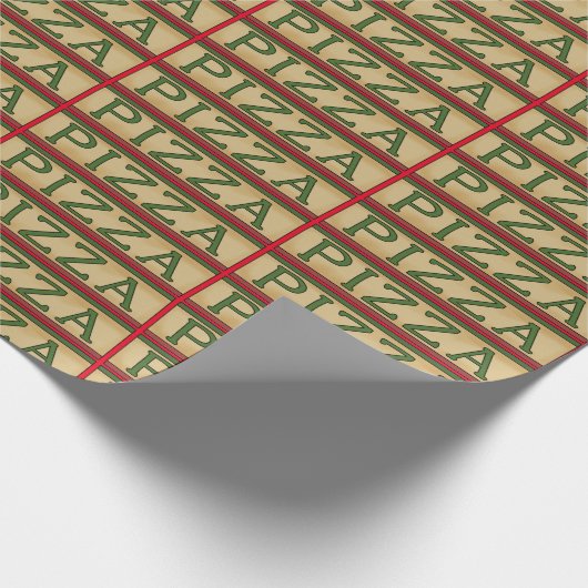 Papier Cadeau Papier d'emballage d'art de mot à pizza à thème (Coin)