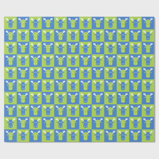 Papier Cadeau Papier d'emballage d'art Pop Head Moose (Plat)