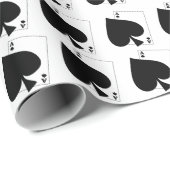 Papier Cadeau Papier d'emballage d'as de pique (Coin rond)