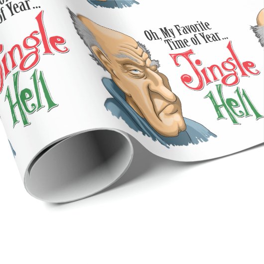 Papier Cadeau Papier d'emballage d'avare d'enfer de tintement (Coin rond)