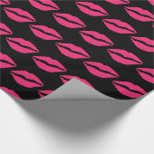 Papier Cadeau Papier d'emballage de baiser - noir (Coin)
