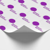 Papier Cadeau Papier d'emballage de ballons pourpres de joyeux (Coin)