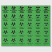 Papier Cadeau Papier d'emballage de Biohazard (Plat)