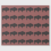 Papier Cadeau papier d'emballage de bison de Cru-style (Plat)