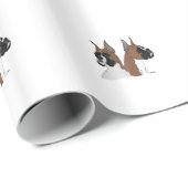 Papier Cadeau Papier d'emballage de boxeur (Coin rond)