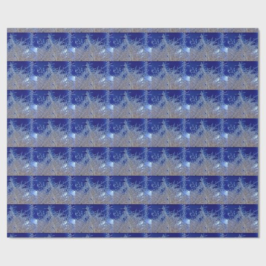 Papier Cadeau Papier d'emballage de branches cristallines (mat) (Plat)