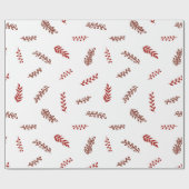 Papier Cadeau Papier d'emballage de branches de vacances (Plat)