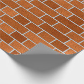 Papier Cadeau Papier d'emballage de brique rouge (Coin)