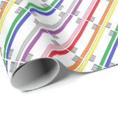 Papier Cadeau Papier d'emballage de brosses à dents (Coin rond)