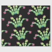 Papier Cadeau Papier d'emballage de cactus de Noël (Plat)