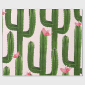 Papier Cadeau Papier d'emballage de cactus heureux (Plat)