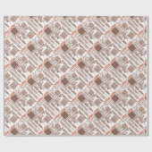 Papier Cadeau Papier d'emballage de café favori (Plat)