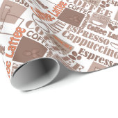 Papier Cadeau Papier d'emballage de café favori (Coin rond)