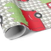 Papier Cadeau Papier d'emballage de camion de Noël (Coin rond)