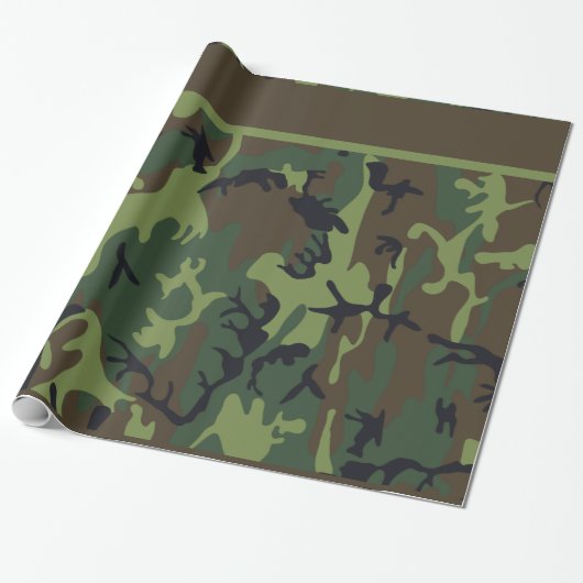 Papier Cadeau Papier d'emballage de Camo (Déroulé)