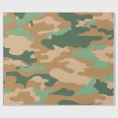 Papier Cadeau Papier d'emballage de camouflage Brown vert de (Plat)