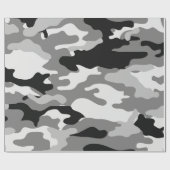 Papier Cadeau Papier d'emballage de camouflage de gris et de (Plat)