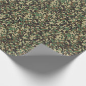 Papier Cadeau Papier d'emballage de camouflage vert kaki (Coin)